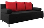 Mirjan24 Schlafsofa, Rot, Kunststoff, 3-Sitzer, Rechteckig, 192x86x80 cm, Wohnzimmer,