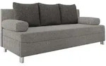Mirjan24 Schlafsofa, Grau, Kunststoff, 3-Sitzer, Rechteckig, 192x86x80 cm,