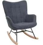 MCW Schaukelstuhl, Anthrazit, Textil, 73x91x83 cm, Wohnzimmer, Sessel,