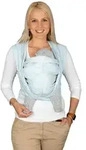 Hoppediz Babytragetuch, Hellblau, Wei&szlig;, Textil, 70x0.1x540 cm, Baby on Tour,