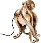 Kare-Design Tischleuchte Animal Octo, Gold, Kunststoff, Glas, 22x34x25.5 cm, Lampen &