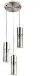 Globo H&auml;ngeleuchte Annika, Nickel, Metall, Glas, Textil, 30x150x30 cm, Lampen &