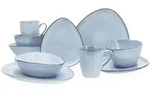 Creatable Kombiservice Cloudy, Pastellblau, Keramik, 10-teilig, 300 ml,520 ml,