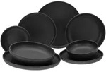 Creatable Kombiservice Uno, Schwarz, Keramik, 8-teilig, 400 ml, lebensmittelecht,