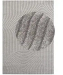 Elle Decoration Hochflorteppich New York, Grau, Kunststoff, geometrisch, rechteckig,