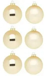 Laalu Christbaumkugel-Set, Creme, Glas, Rund, 0.01x1x0.01 cm, Dekoration,