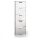 Vicco Schuhkipper, Wei&szlig;, Holzwerkstoff, 5 F&auml;cher, 5 Schubladen, Rechteckig,