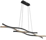 Globo Led-H&auml;ngeleuchte, Braun, Opal, Schwarz, Metall, Kunststoff,