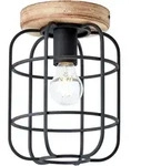 Brilliant Deckenleuchte Gwen, Schwarz, Holz, Metall, 26.8 cm, CE, Lampen & Leuchten,