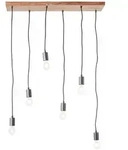 Brilliant Pendelleuchte, Schwarz, Holz, 80x125x25 cm, Lampen & Leuchten,