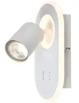 Brilliant Wandspot, Wei&szlig;, Metall, 12x22x15.5 cm, Lampen & Leuchten,
