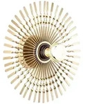 Brilliant Wandleuchte, Gold, Metall, 33x33x9.5 cm, Lampen & Leuchten,