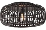 Brilliant Deckenleuchte Woodrow, Schwarz, Holz, Metall, Bambus, 51x23.5x51 cm, Lampen