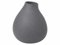 Blomus Vase, Grau, Keramik, bauchig, 15x17x15 cm, Dekoration, Vasen, Keramikvasen