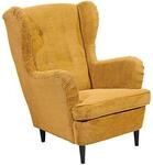 Carryhome Ohrensessel, Gelb, Holz, Buche, massiv, 78x102x98 cm, Wohnzimmer, Sessel,