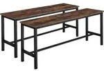 tectake Sitzbank, Rost, Holzwerkstoff, Recyclingholz, Beton Optik, Rechteckig,