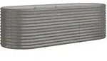 vidaXL Hochbeet, Grau, Metall, 224x68x80 cm, Gartenzubeh&ouml;r, Hochbeete