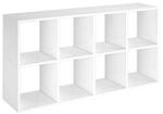 Mid.you Regal, Wei&szlig;, Holzwerkstoff, 8 F&auml;cher, 110x56x33 cm, Fsc, Wohnzimmer,