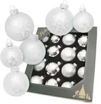 Krebs Glas Lauscha Christbaumkugeln, Silber, Glas, 6x8x5 cm, Dekoration,