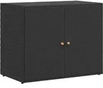 vidaXL Gartenschrank, Schwarz, Holzwerkstoff, 55.5x80x100 cm, Aufbewahrung &