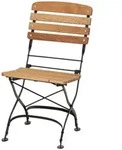 Siena Garden Gartenklappstuhl, Schwarz, Robinien, Holz, Metall, Robinie, 60x87x57 cm,