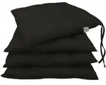 Zollner Stuhlkissen,, Schwarz, Textil, Quadratisch, 40x3x40 cm, Oeko-Tex&reg;...