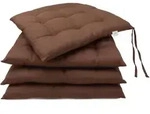 Zollner Stuhlkissen,, Braun, Textil, Quadratisch, 40x3x40 cm, Oeko-Tex&reg;...