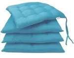 Zollner Stuhlkissen,, T&uuml;rkis, Textil, Quadratisch, 40x3x40 cm, Oeko-Tex&reg;...