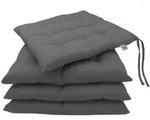 Zollner Stuhlkissen,, Graphit, Textil, Quadratisch, 40x3x40 cm, Oeko-Tex&reg;...