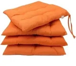 Zollner Stuhlkissen,, Orange, Textil, Quadratisch, 40x3x40 cm, Oeko-Tex&reg;...
