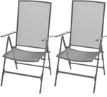 vidaXL Stapelbare, Anthrazit, Metall, 2-Sitzer, Rechteckig, 94x104x57 cm,