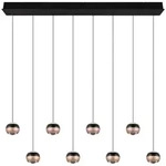 Trio Leuchten Led-Pendelleuchte Orbit, Schwarz, Metall, 13x200x150 cm, Lampen &