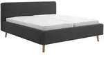 Xora Polsterbett, Anthrazit, Holz, Esche, massiv, 180x200 cm, Reach, gepolstertes