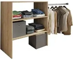 Mid.you Dachschr&auml;genregal VCM Dacho, Sonoma Eiche, Metall, Holzwerkstoff, 90x100x50