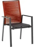Niehoff Garden Gartenstuhl, Anthrazit, Rot, Metall, Textil, eckig, 61x95x65 cm,
