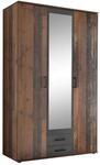 Mid.you Dreht&uuml;renschrank, Akazie, Schiefer, Glas, Holzwerkstoff, 4 F&auml;cher, 2