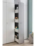 Xora Apothekerschrank, Grau, Wei&szlig;, Holzwerkstoff, 30x185x54 cm, BQ - B&uuml;ndnis f&uuml;r