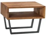 Hasena Nachtschrank, Anthrazit, Wildeiche, Metall, Wildeiche, massiv, 50x36x41 cm,