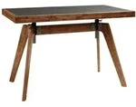 Hasena Schreibtisch, Akazie, Holz, Akazie, massiv, eckig, 120x70x72-88 cm,
