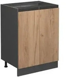 Vicco K&uuml;chenunterschrank, Honigeiche, Anthrazit, Holzwerkstoff, 1 F&auml;cher,