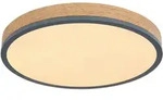 Globo Led-Deckenleuchte, Graphit, Opal, Metall, Kunststoff, Holzwerkstoff,