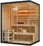 Artsauna Sauna, Schwarz, Holz, 140x200x150 cm, Freizeit, Wellness, Sauna