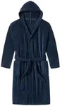 Schiesser Bademantel, Blau, Textil, Uni, F&uuml;llung: Baumwollf&uuml;llung, male,