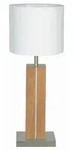 Herzblut Tischleuchte Dana, Wei&szlig;, Textil, massiv, 41 cm, Schnurschalter, Lampen &