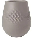 Villeroy & Boch Vase, Taupe, Keramik, 14 cm, Dekoration, Vasen, Keramikvasen