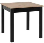 P & B Esstisch, Schwarz, Eiche Artisan, Holzwerkstoff, quadratisch, eckig, 80x76.5x80