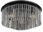 Globo Deckenleuchte Gorley, Schwarz, Metall, Glas, rund,rund, 50x25x50 cm, CE, Lampen