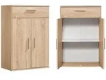 Mokebo Mehrzweckschrank, Sonoma Eiche, Holzwerkstoff, 1 F&auml;cher, 60x91x34 cm,