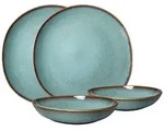 like.Villeroy & Boch Tafel-Set, T&uuml;rkis, Keramik, 4-teilig, 2x2x2 cm, Essen &