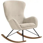 Livetastic Schaukelstuhl, Eiche, Beige, Metall, Eiche, 70x102x94 cm,